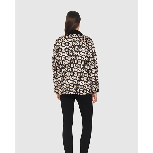 Sandro Enora Cardi-Coat Blue Womens Size 3 US Size Large - Picture 4 of 16